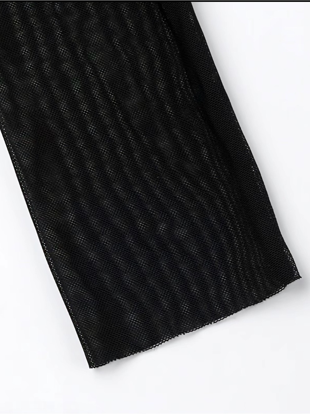 Women Black Mesh Dress Long
